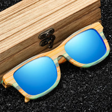 GM New Square Skateboard Wood Bamboo Sunglasses Polarized And UV-400 For Unisex