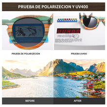 GM Color Bamboo Oval Wood Polarized UV-400 Protection Unisex Sunglasses With Wooden Square Box