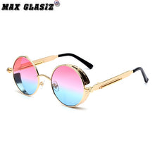 Vintage Classic Unisex Steam Punk Round Locomotive Sunglasses