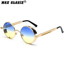 Vintage Classic Unisex Steam Punk Round Locomotive Sunglasses