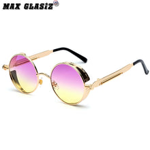 Vintage Classic Unisex Steam Punk Round Locomotive Sunglasses