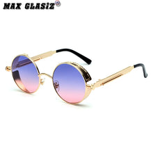 Vintage Classic Unisex Steam Punk Round Locomotive Sunglasses