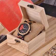 BOBO BIRD Relogio Masculino Japanese Quartz Wooden Luxury Men Watch With Date Display