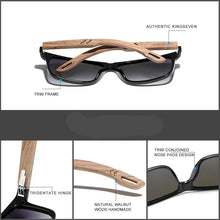 (New Arrival) KINGSEVEN 100% Polarized  Men Wooden Sunglasses With UV400 Protection