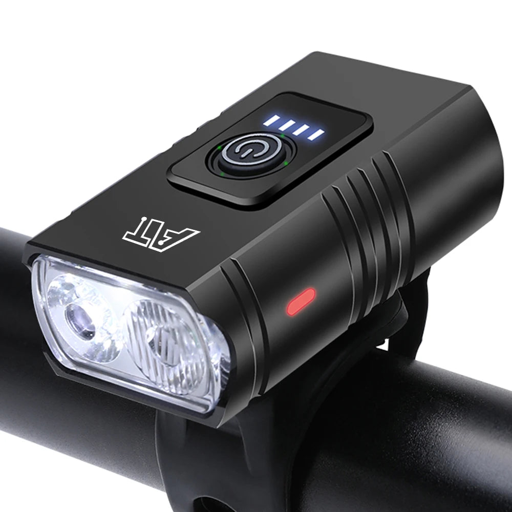 (New Arrival) LED T6 Type-C Rechargeable Front Bike Light Waterproof Accessories.