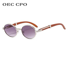 (New Arrival) OEC CPO Unsex Vintage Small Round Luxury Oval Frame Sunglasses With UV400 Lens