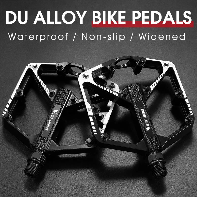 (New Arrival) WEST BIKING DU Bearing Bicycle Pedal Anti-slip Cycling Pedal Ultralight Aluminum Alloy MTB Road Bike Peda Parts