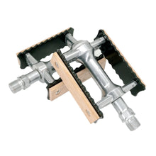 (New Arrival) Aluminum Alloy Bicycle Classical Retro Wooden Styles Non-slip Pedals Parts MTB Road Bike