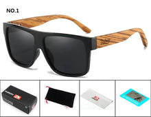 DUBERY Natural Wooden Men Polarized Sunglasses