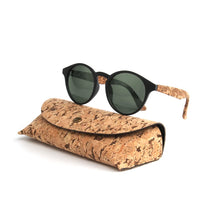 (New Arrival) Kenbo Cork Wood Oval Bamboo Grain Polarized Unisex Sunglasses With Eye Case