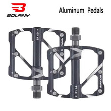 (New Arrival) BOLANY 12 Nail Anti-slip Hollow Lightweight CNC Aluminum Alloy 3 Bearing Pedal  for MTB Bicycle Pedal Bike Parts