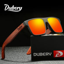 (New Arrival) DUBERY Natural Wooden Men Polarized Sunglasses With UV-400