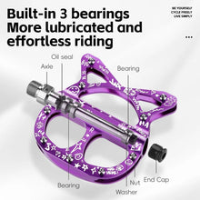 (New Arrival) WEST BIKING 3 Bearing Cat Pedal MTB Road Bike Cat Shaped Pedals with Seal Bearings Flat Platform Bike Parts