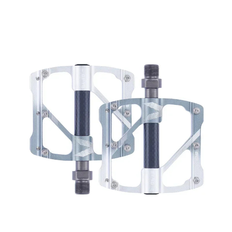 (New Arrival) BOLANY 12 Nail Anti-slip Hollow Lightweight CNC Aluminum Alloy 3 Bearing Pedal  for MTB Bicycle Pedal Bike Parts