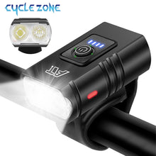 (New Arrival) LED T6 Type-C Rechargeable Front Bike Light Waterproof Accessories.