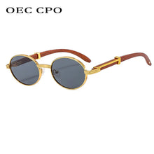 (New Arrival) OEC CPO Unsex Vintage Small Round Luxury Oval Frame Sunglasses With UV400 Lens