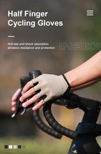 (New Arrival) INBIKE Summer Unisex Cycling Half Finger Gloves Shock-absorption  Breathable Sports Apparel Gloves