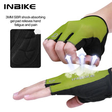 (New Arrival) INBIKE Summer Unisex Cycling Half Finger Gloves Shock-absorption  Breathable Sports Apparel Gloves