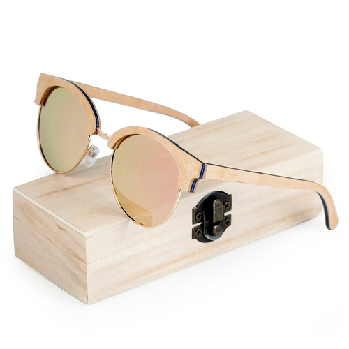 BOBO BIRD Wooden Ladies Polarized Sunglasses With UV400 And Wooden Gift Box
